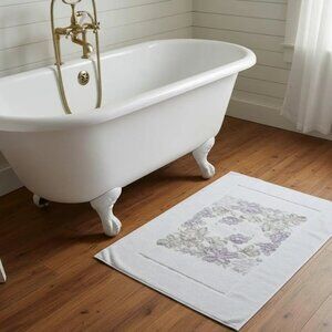 Vintage Terry Floral Bathmat